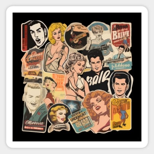 1960 Retro Rock’n’Roll Collection Great Gifts For 60’s Lifestyle and Music Lovers Sticker